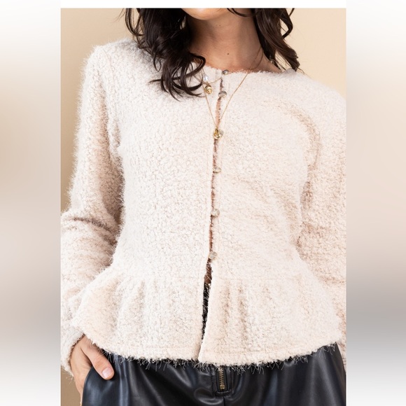 19 Boho Chic Fuzzy Knit Open Front Cardigan - Picture 8 of 8